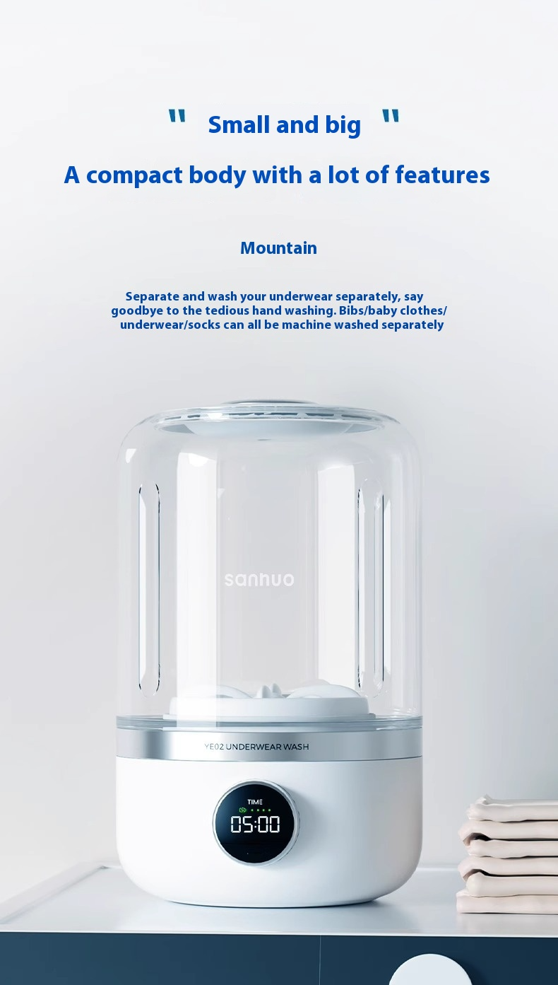 Mini Rechargeable Washing Machine Underwear Travel Portable