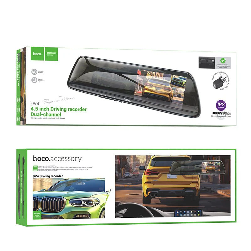 Hoco - Rearview Mirror Driving Recorder (DV4)